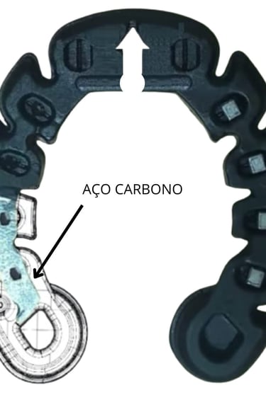 ferraduras emborrachadas com alma de aço