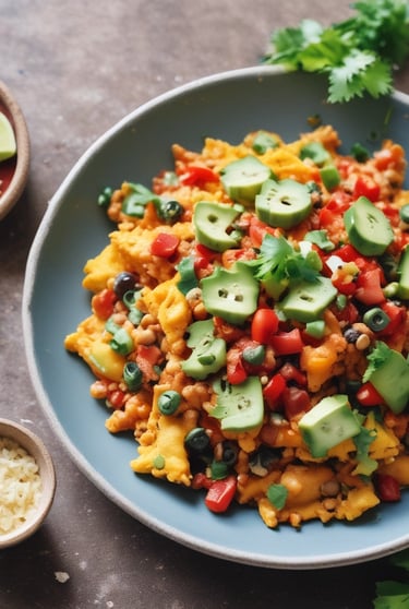 A bright, clean kitchen scene with krunch snack packages neatly displayed alongside fresh grains and ingredients.
