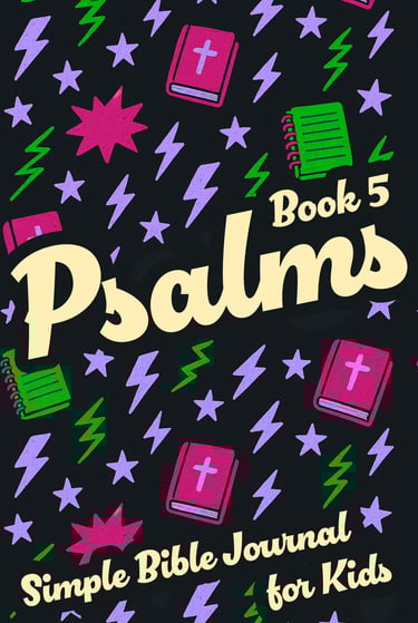 A book cover for Simple Bible Journal, Psalms: Book 5