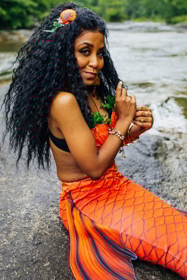 Orange mermaid