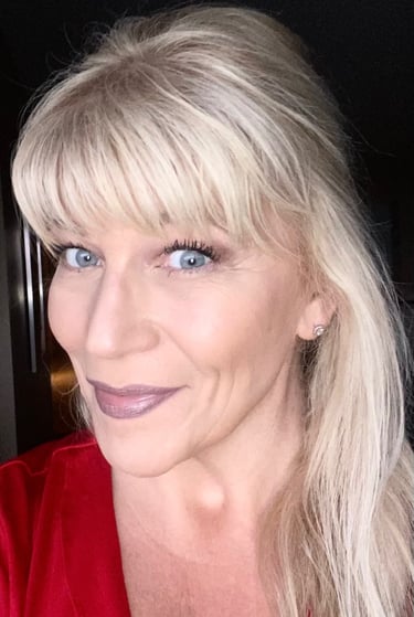 Blond with blue eyes