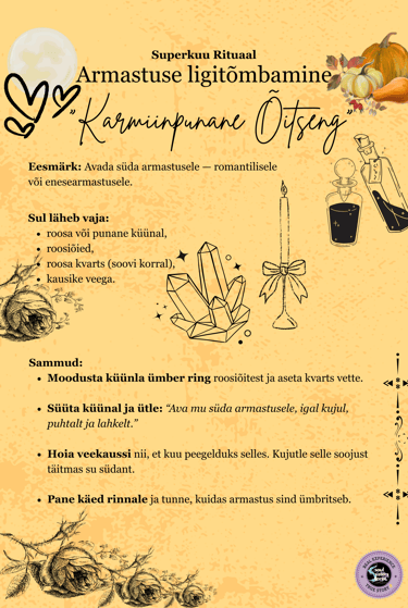 Lõikuskuu Rituaal Armastuse Rituaal Soul Sisters Tarot