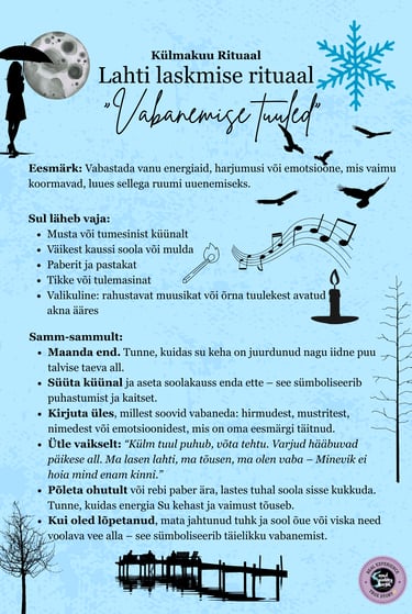 Külmakuu Rituaal Lahti laskmise rituaal Soul Sisters Tarot