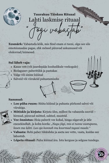 Tuurakuu Rituaal Lahti Laskmise Rituaal Soul Sisters Tarot