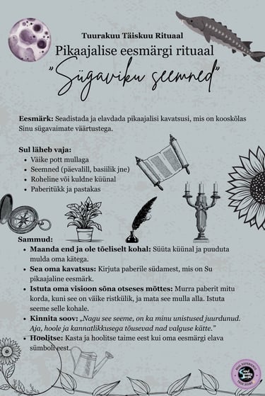 Tuurakuu Rituaal Pikaajalise eesmärgi rituaal Soul Sisters Tarot
