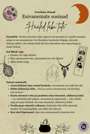 Verekuu Rituaal Esivanemate Tarkus Soul Sisters Tarot