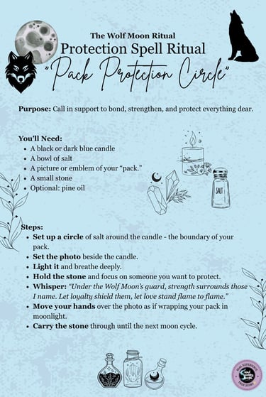 Wolf Moon Ritual Protection Ritual Soul Sisters Tarot