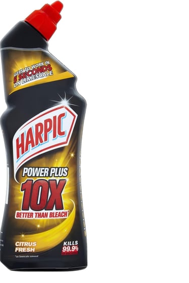 a bottle of harpic power plus power plus
