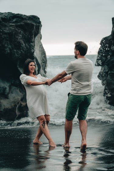 fotografía en pareja en la playa