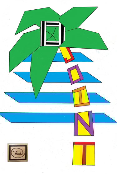 D JOINT richWOODart.com straight line art 