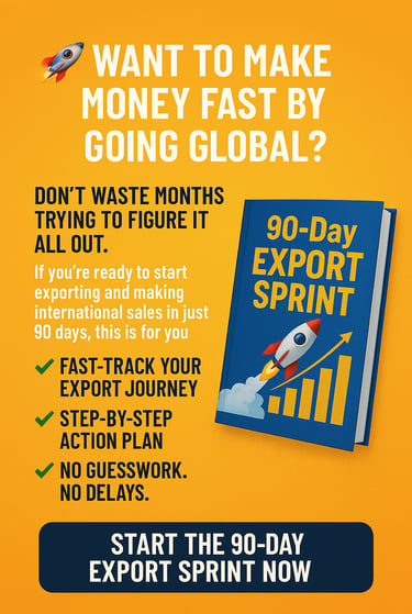 a book cover with the words,'90 days of exporting the world 'by Amine HBI