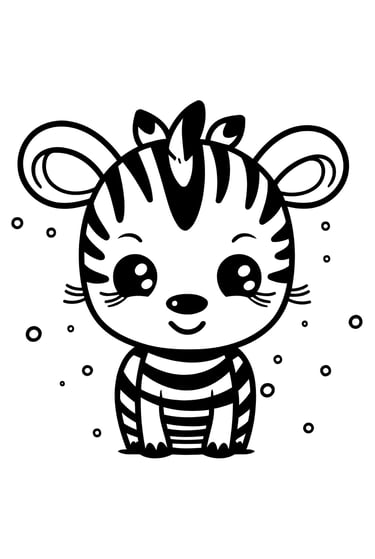 a cute little zebra coloring pages
