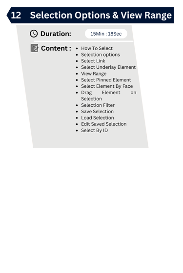 Revit selection Options and View Range