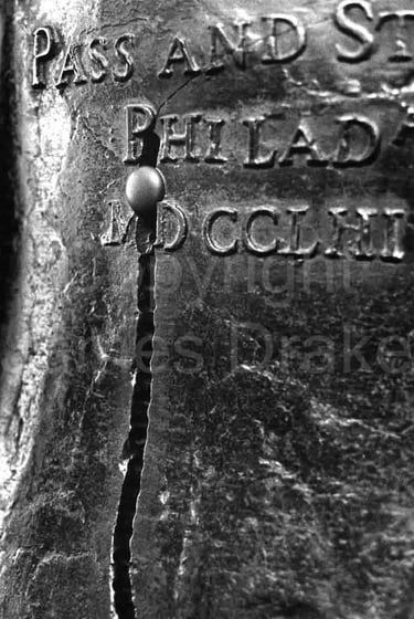 The Liberty Bell at Independence Hall in Philadelphia in the 1960s by James Drake