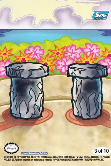 Stickers 3 of 10 Topps Pokémon The Movie 2000 back