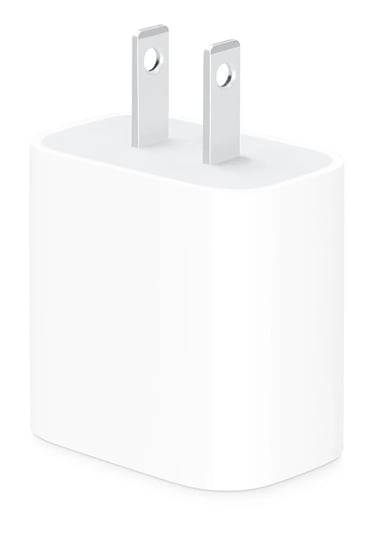 White 20W USB-C power adapter wall charger for fast charging mobile devices