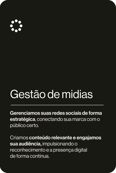 Descrição do serviço de gestão de midias