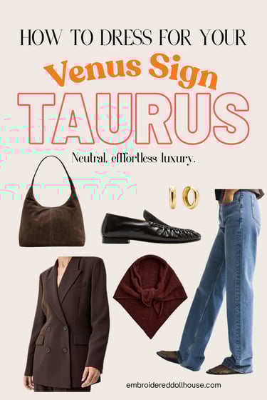 How to dress for your Venus sign picture collage featuring inspiration from zara, abercrombie, simon