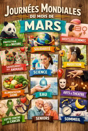 Journées et fêtes du mois de mars