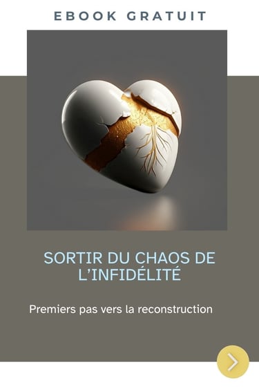 couverture et lien vers ebook gratuit "sortir du chais de l'infidélité"