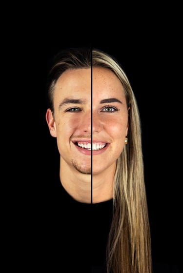 Duoportret split face
