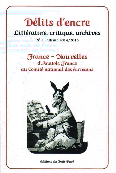 Couverture Délits d'encre n° 8 Editions du Petit Pavé
