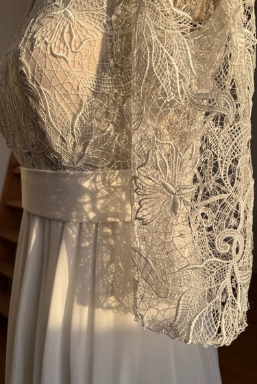 Robe de mariée en dentelle Blanc Muguet