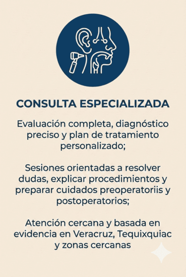 Descripción de servicios de la consulta especializada de otorrinolaringología