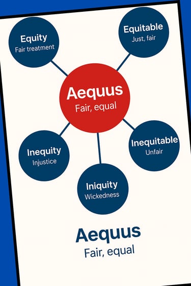Aequus root word chart for UPSC SSC