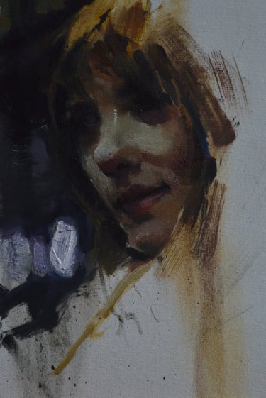 Charlotte - Óleo sobre tela - 20cm x 30cm