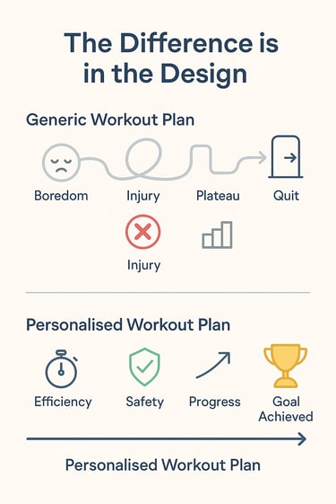 infographic showing personalized workout plan benefits
