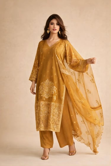 Gota Gold Kurta Set