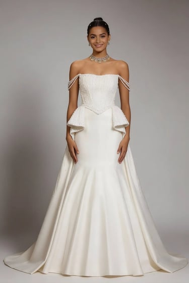 Almond Georgette Gown Saree