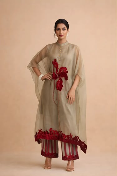 Tulip Placket Kurta Set