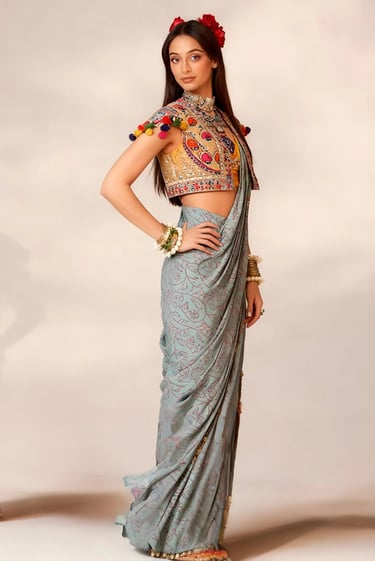 Waist Coat and Saree Set