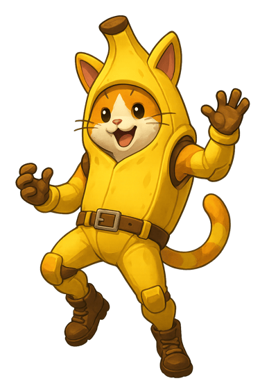 a cat in a yellow costume with a yellow jacket