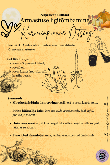 Lõikuskuu Rituaal Armastuse Rituaal Soul Sisters Tarot