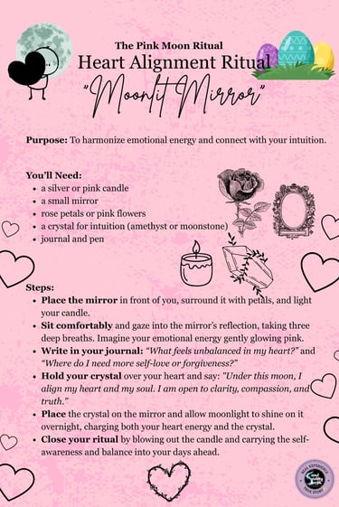 Pink Moon Heart Alignment Ritual Page Soul Sisters Tarot