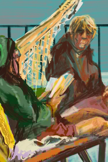 Kos hotel scene - digital postcard