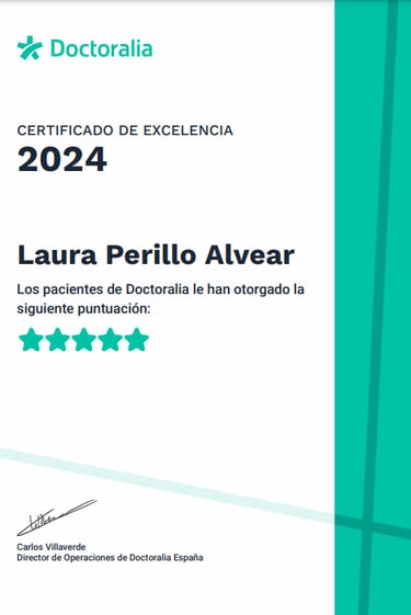 Certificado excelencia doctoralia 2024 Laura Perillo