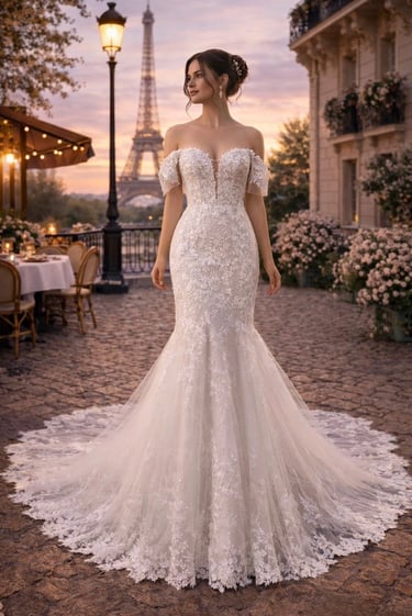 robe de mariée col bateau