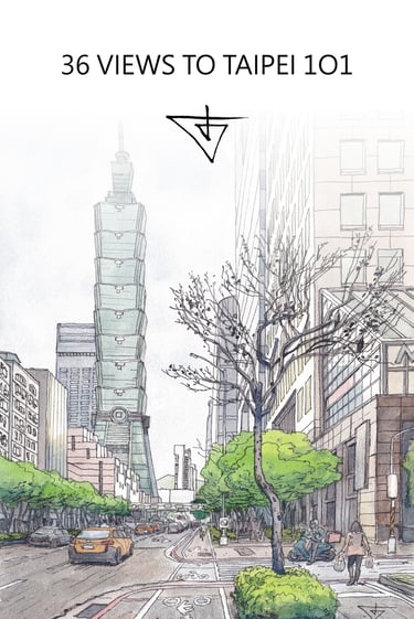 36 views to Taipei 101 book by artist Evgeny Bondarenko