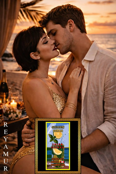 Couple enjoying fresh lifestyle with REYAMUR Golden Beach fragrance
