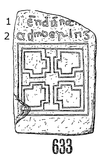 Clonmacnois Runestone 633 - Barony of Garrycastle, County of Offally, Ireland (500 CE)