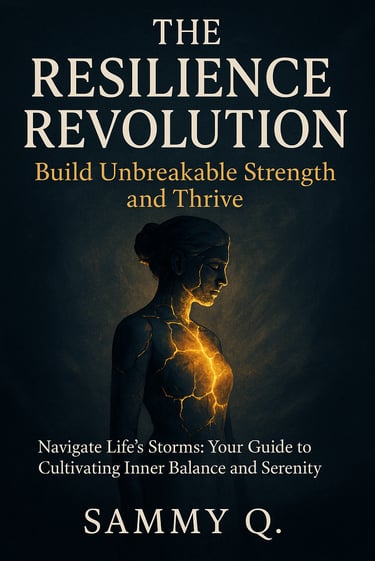 Book cover for The Resilience Revolution by Sammy Q. featuring a glowing statue of a woman.
