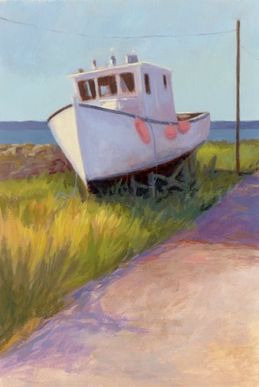 Dry Dock - Painting by Michelle Darwin