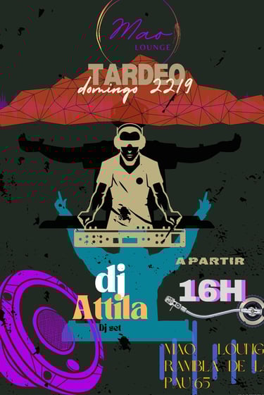 Poster Dj attila Mao Lounge