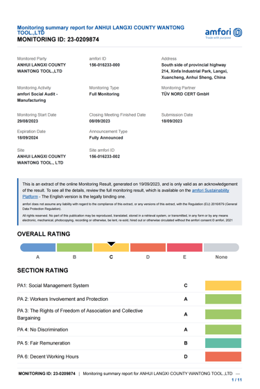BSCI certificate