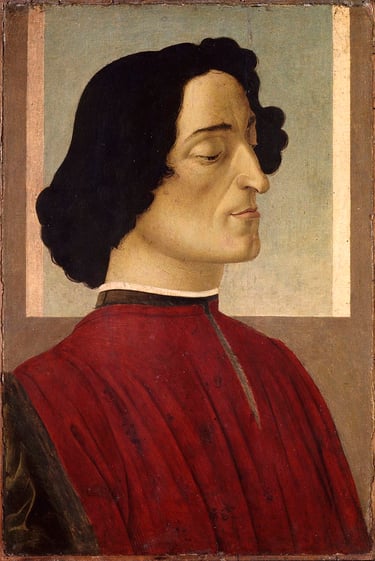 Portrait of Giuliano de' Medici, by Sandro Botticelli, circa 1478 and circa 1480