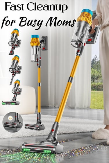 Cordless Stick Vacuum Self Standing Pet Hair 70 Minute Charge